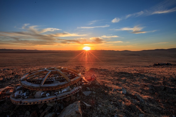 sunset near Karakorum, Mongolia
